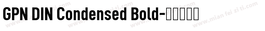 GPN DIN Condensed Bold字体转换